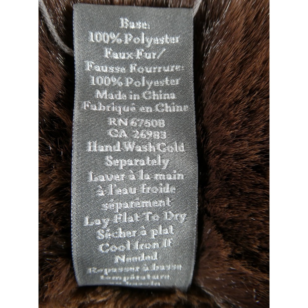 Vince Camuto OS Open Neck Leopard Print Fur Trim Shawl V4642533 – One Size - Picture 8 of 9